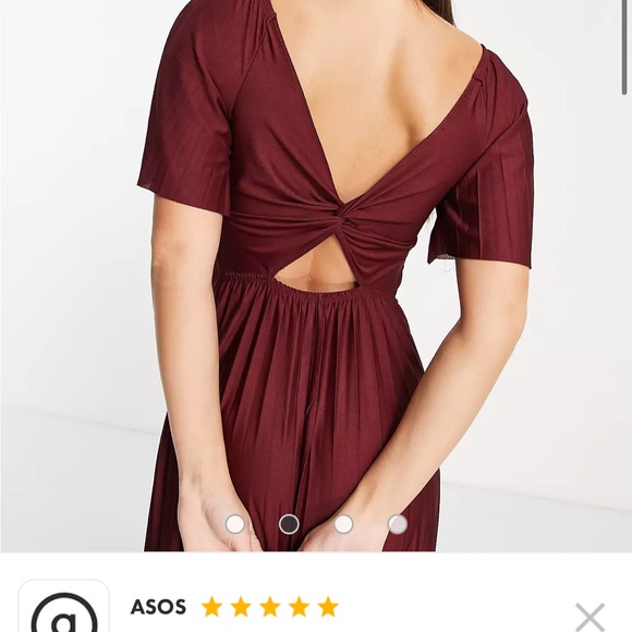ASOS brand maroon/oxblood dress size uk18 new - Picture 3 of 6